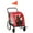 Red, variant on Aosom Dog Bike Trailer, 2-in-1 Dog Wagon Pet Stroller for Travel with Universal Wheel Reflectors Flag, for Small and Medium Dogs, Red