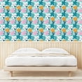 thumbnail image 3 of Ambesonne Tropical Abstract Peel & Stick Wallpaper for Home, Blooming Flower, 13"x72", Seafoam Orange Soft Pink, 3 of 5