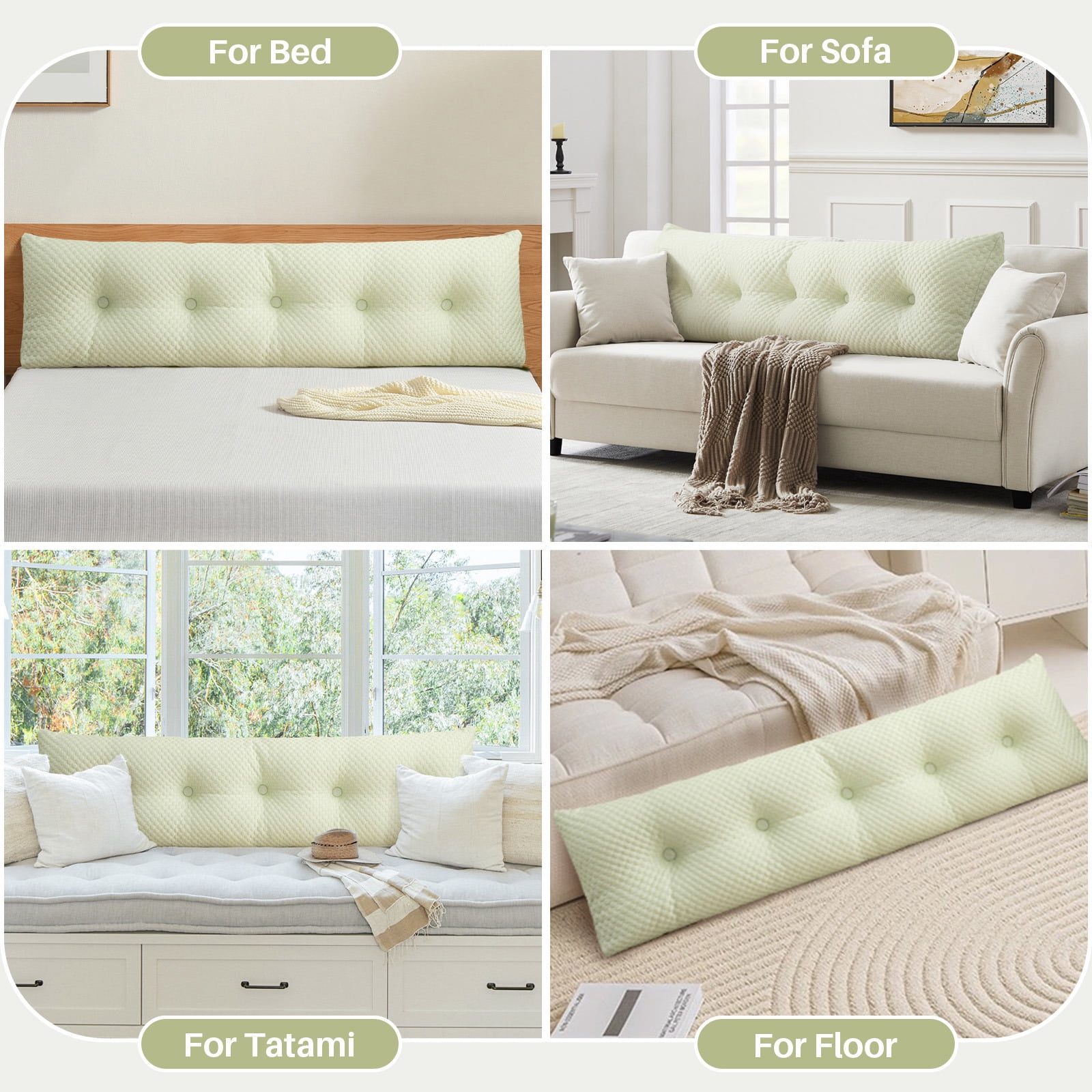 Lovote Comfort Wedge Headboard Pillow - Plush Supportive Backrest for Reading & Relaxing