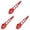 Red 3PCS, variant on Nylon Spaghetti Server Non Stick Pasta Fork Slotted Spoon Food Strainer With Spaghetti Measure Tool Strainer, 37x11x6 cm, Red 1PCS