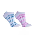 thumbnail image 2 of MinxNY 2 Pair Pack Black & Orange Graduated Stripe Cool Blue Micro Denier Anklets, 2 of 5