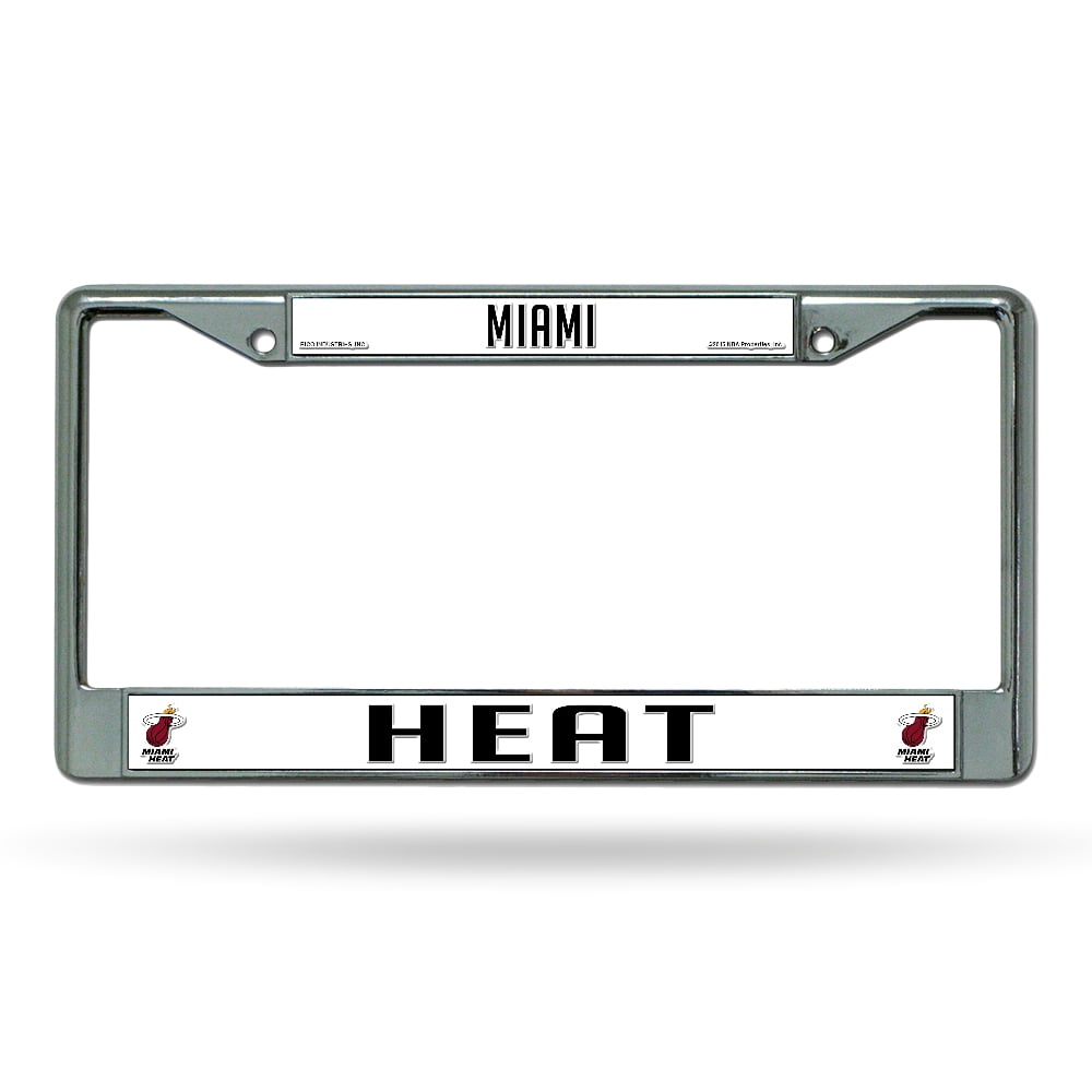 Miami NBA Heat Chrome Metal License Plate Frame