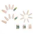 thumbnail image 1 of Uñas postizas largas, uñas postizas acrílicas de ataúd, cubierta completa, uñas postizas de bailarina, 1 of 5