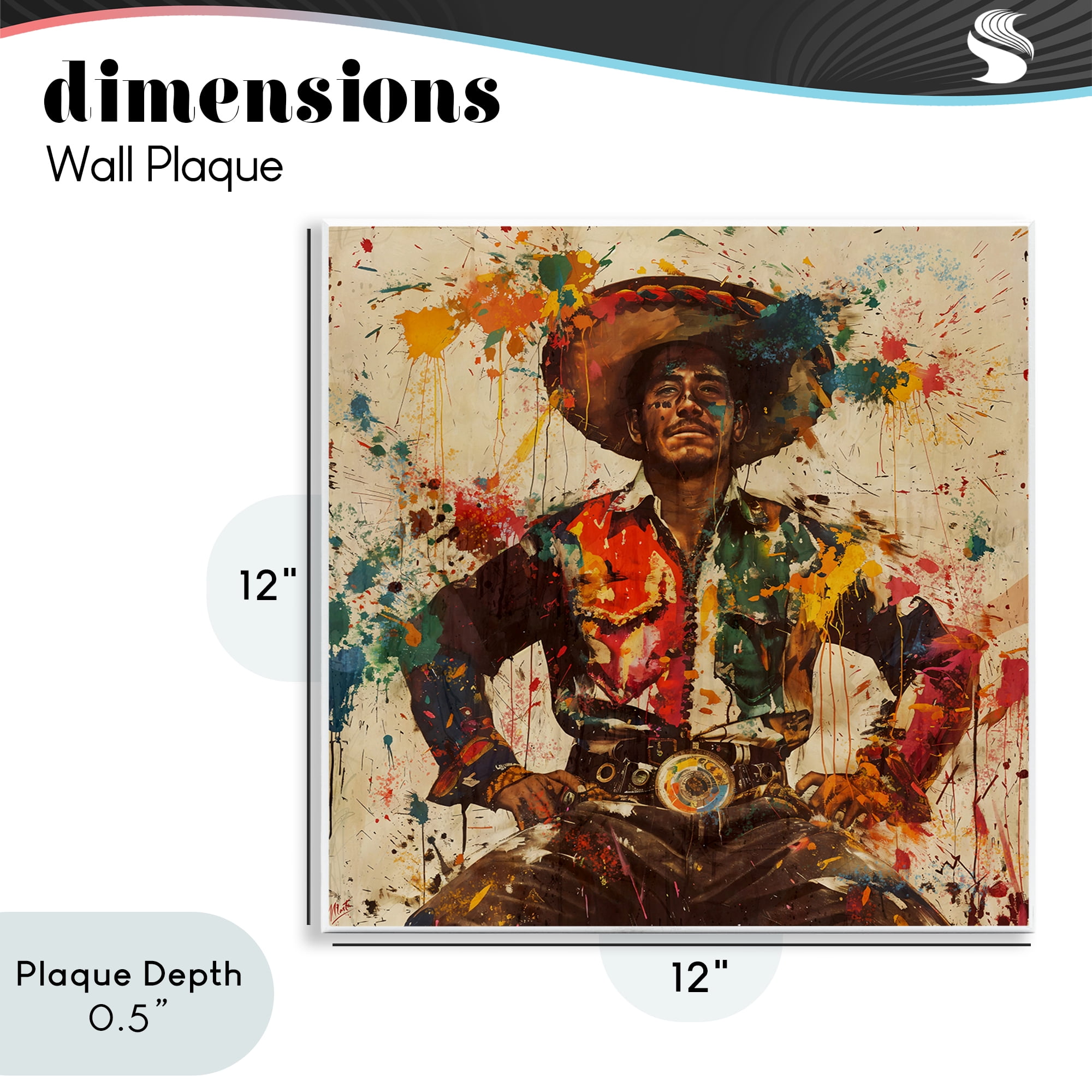 Stupell Industries El Mexicano with Paint Splatters Wall Plaque Art, design by Marta Wiley