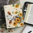 thumbnail image 4 of FOR U DESIGNS Sunflower Cow Bible Case Cow Print Bible Bags for Women Organizer with Shoulder Strap PU Sturdy Bible Protector Size M Lightweight Sturdy Bible Carrier with Handle, 4 of 7