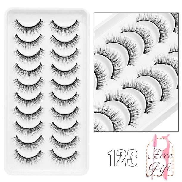 Pestañas postizas naturales AYRMILLA, 5/10/14 pares, pestañas de visón 3D dramáticas, extensión de pestañas postizas gruesas, maquillaje falso Cils maquiagem Dengxun unisex