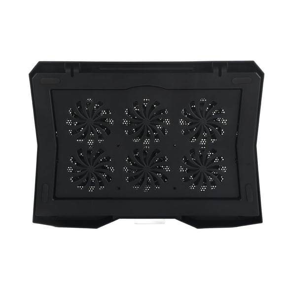 Laptop Cooling Stand Computer Cooling Pad Laptop Cooling Pad 6 Fan Portable Folding Adjustable Quiet Ergonomic Laptop Cooler Desktop Cooling Stand Black