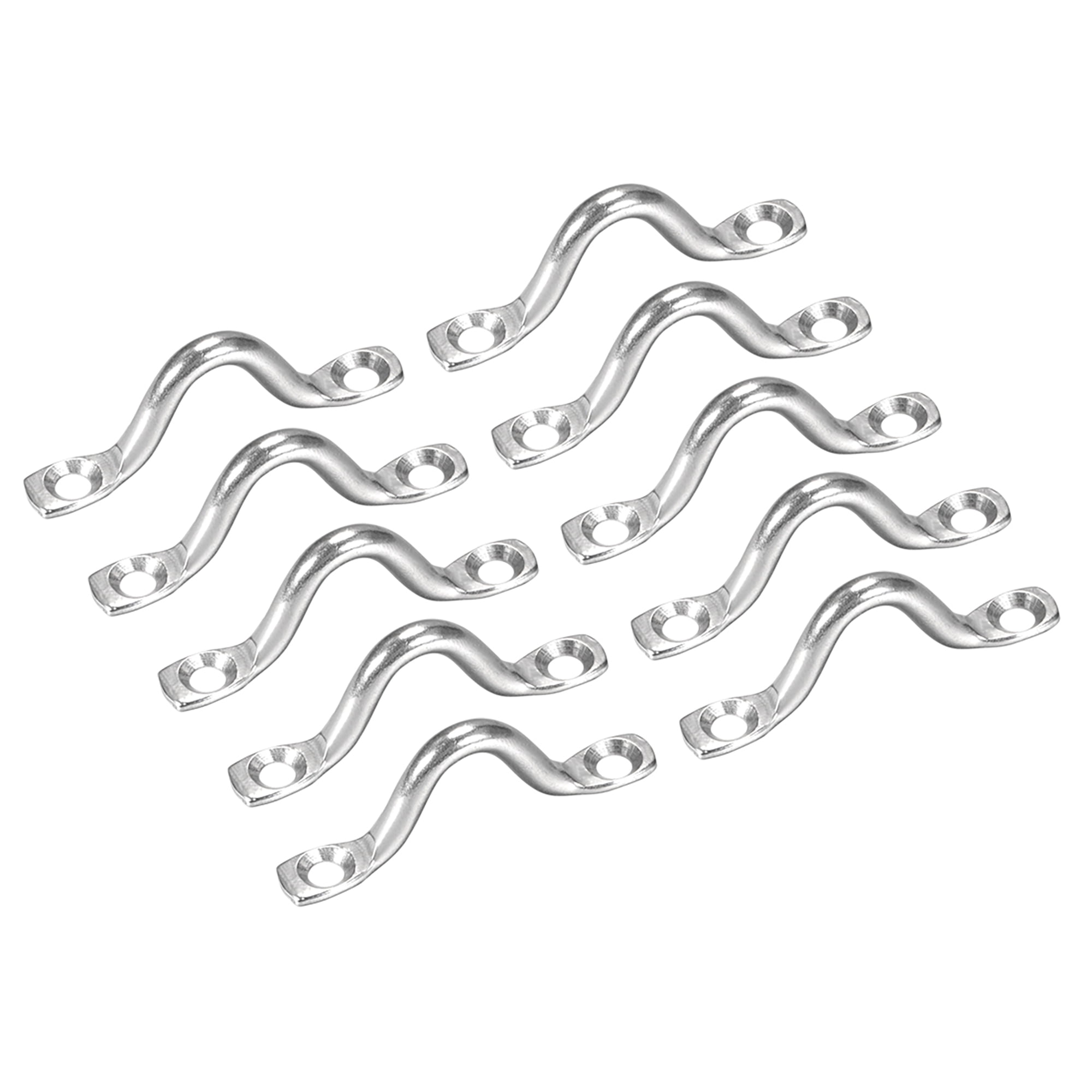 6 Anneaux En Acier Inoxydable 316 Pour Kayak - Fixation Coussin, Corde Ou Accessoires - Dimensions 39x12x14mm - Idéal Marine