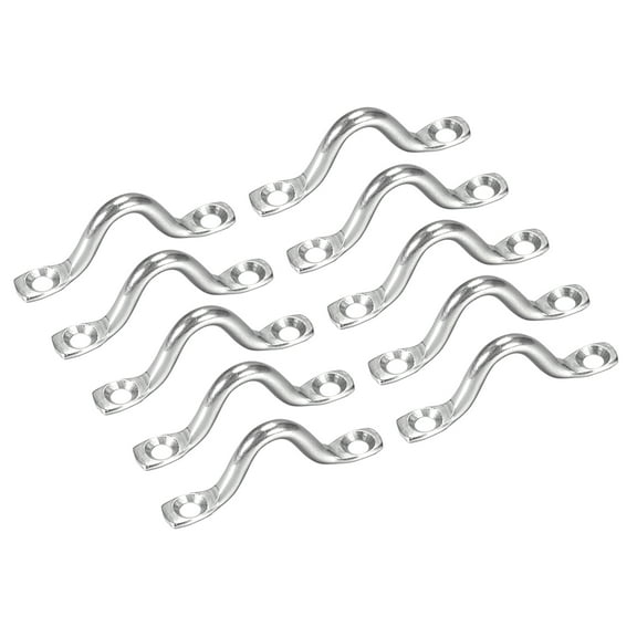 Unique Bargains Pad Eye Straps Deck Loops, 1.8 Inch Stainless Steel Tie Down Buckle for Boat Kayak 10Pcs