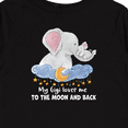 thumbnail image 4 of Inktastic My Gigi Loves Me to the Moon and Back Elephant Family Boys or Girls Long Sleeve Toddler T-Shirt, 4 of 5