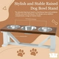 thumbnail image 6 of Bearwood Essentials Elevate Your Pet's Dining Experience with 3-Bowl Farmhouse-Style Dog Feeder, 6 of 7