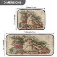 thumbnail image 3 of 2-Piece Kitchen Rugs Set Non-Slip Mats Carpet Floor for Kitchen, Bathroom (19.7"x27.6" & 19.7"x47.2") Nostalgic Christmas Atmosphere, 3 of 7