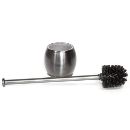 ToiletTree Products Modern Deluxe Freestanding Stainless Steel Toilet Brush (Gun Metal, Toilet Brush 6.5” x 6.5” x 18.5”)