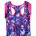 thumbnail image 2 of Danskin Now Girl's Space Print Dance & Gymnastics Long Sleeve Leotard with Keyhole Back (Little Girls & Big Girls), 2 of 5
