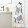 thumbnail image 3 of Yayeee 2 Pack Hand Towels for Bathroom 100% Cotton 16" x 28" Kitchen Towel, Gray Snow Houses, 3 of 7