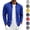 Blue#Mens Jackets, variant on Winter Jackets for Men Baseball Zip up Bomber Jacket with Pocket Solid Color Long Sleeve Casual Stand Collar Winter Mens Coats