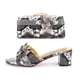 thumbnail image 2 of Nuevo conjunto de zapatillas africanas con estampado de flores para mujer, diseño italiano, talla grande 44, y bolsos a juego, 2 of 5
