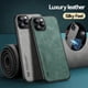thumbnail image 2 of Luxury Leather Case For iPhone 15 14 13 12 11 Pro Max Mini XR XS Max 8 7 15 Plus SE 2020 Cover With Metal Plate Support Car Hold, 2 of 5