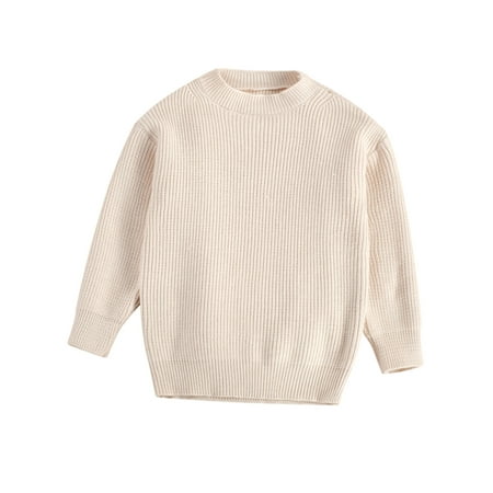 

Aunavey Baby Girl Boy Knit Sweater Blouse Pullover Sweatshirt Warm Crewneck Tops for Infant Toddler