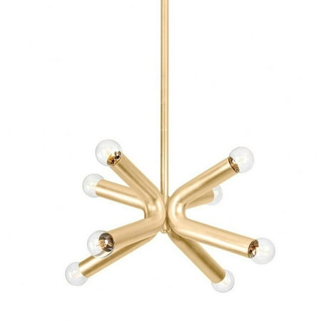 

8 Light Chandelier-17.25 inches Tall and 34 inches Wide-Vintage Gold Leaf Finish Bailey Street Home 154-Bel-4956239