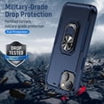 thumbnail image 3 of Sumao for iPhone 15 Plus Case With Ring,Military Grade Shockproof Liquid Silicone Slim Phone Case-Blue, 3 of 10