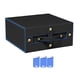 thumbnail image 4 of Caja de colección de tarjetas, almacenamiento portátil de tarjetas graduadas para adultos, tarjetas graduadas Bgs negro azul, 4 of 7