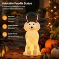 thumbnail image 2 of Gunhay Light-Up Poodle Garden Statue, 10.23" Glowing Resin Dog Figurine with Warm LED Light, Fall Halloween Yard Decor for Patio, Porch & Outdoor Home, 2 of 7