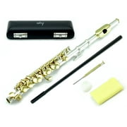 Sky(Paititi) Band Approved Silver Laquer with Gold Keys Piccolo Key of C with Hard Case, Cloth, Cleaning Rod, Joint Greasae and Screw Driver