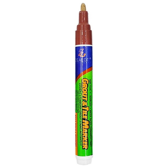 Tile Grout Pen Repair Marker - Waterproof Seam Restorer for Bathroom Floor & Wall Tiles, Fast-Drying Epoxy Grout Cover, 4 Colors, 15cm PP Pen