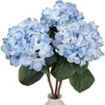 thumbnail image 2 of QYXQPYO Artificial Hydrangea Flowers 1 Bouquet Fake Hydrangea Silk Flowers Synthetic Hydrangea Flower for Wedding Centerpieces Bouquets DIY Floral Decor Home Decoration with Stems, Blue, 2 of 4