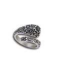 thumbnail image 4 of High Polished Flower Spoon Ring Stainless Steel Band Gray Jewelry Female Male Unisex Size 9, 4 of 4