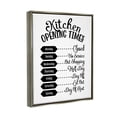 thumbnail image 5 of Stupell Industries Kitchen Opening Times Humorous Antique Text Style Graphic Art Luster Gray Floating Framed Canvas Print Wall Art, Design by Lettered and Lined, 5 of 5