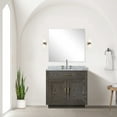 thumbnail image 7 of 36" W X 22" D Brown Oak Bath Vanity , Marble Top, Mirror And Faucet Included - Assembled Cabinet With 34 In. Fixture, 7 of 7