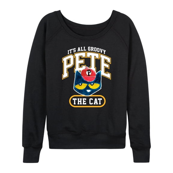 Pete The Cat - It's All Groovy Collegiate - Women's French Terry Long Sleeve Shirt