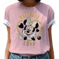 thumbnail image 2 of Disney Mickey Minnie Mouse T Shirt Fashion Women New Harajuku Ulzzang T Shirt Female T Shirts Summer Short Sleeves Woman Clothes5XL Gao Jinjia LED, 2 of 2
