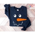 thumbnail image 3 of Christmas Snowman Face Sweatshirt, Christmas Matching Family Couple Sweatshirt, Christmas Sweater, Snowman Hoodie, Couples Christmas Hoodie, 3 of 6