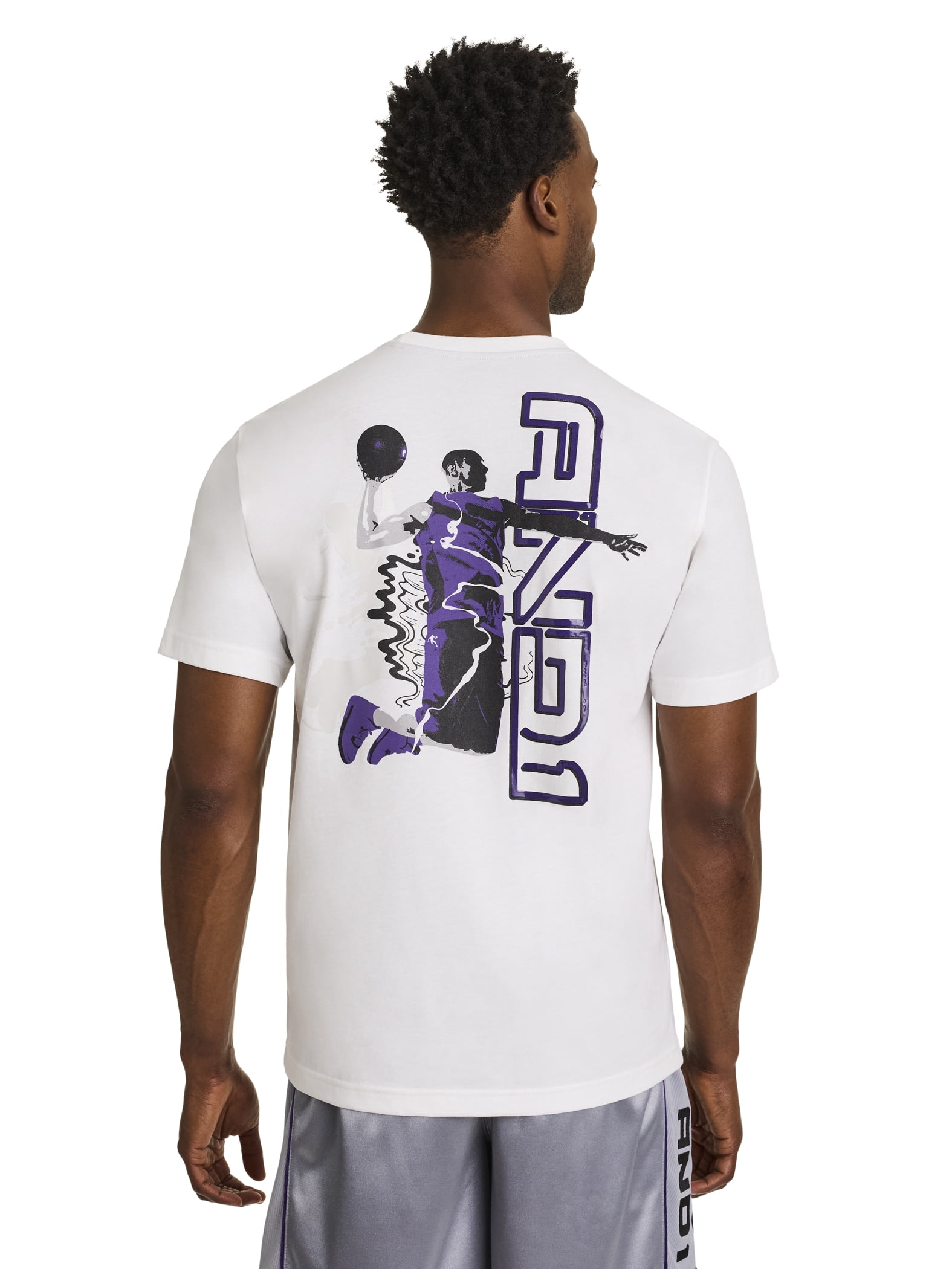 AND1 Men's and Big Men's Graphic T-Shirt, up to Size 5XL