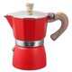 thumbnail image 1 of Aluminum Italian Moka Espresso Coffee Machine Filter Stove Pot 3 Cups(red), 1 of 4