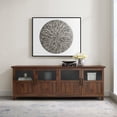 thumbnail image 4 of Pemberly Row 70" TV Console with Glass and Wood 4 Panel Doors in Dark Walnut, 4 of 4