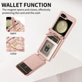 thumbnail image 6 of Dteck for Samsung Galaxy Z Flip 5 Case, Z Flip5 Crossbody Wallet Case with Card Holder for Women Girls, Soft PU Leather Shockproof Protective Phone Cover for Samsung Galaxy Z Flip 5,Rosegold, 6 of 11