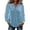 Sky Blue-A, variant on Women's Elegant Velvet Henley Blouse V Neck Long Sleeve Loose Tunic Shirts Dress Tops Fall Winter Business Casual Party Outfits Wine