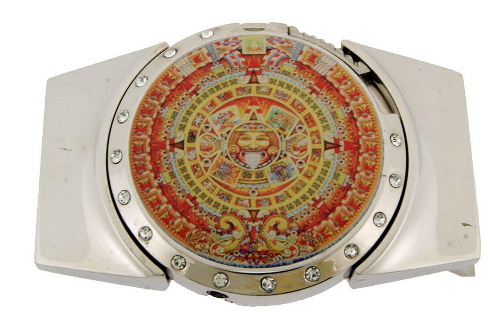 Removable Lighters Belt Buckle AZTEC Azteca Calendar RED New Men Women ...