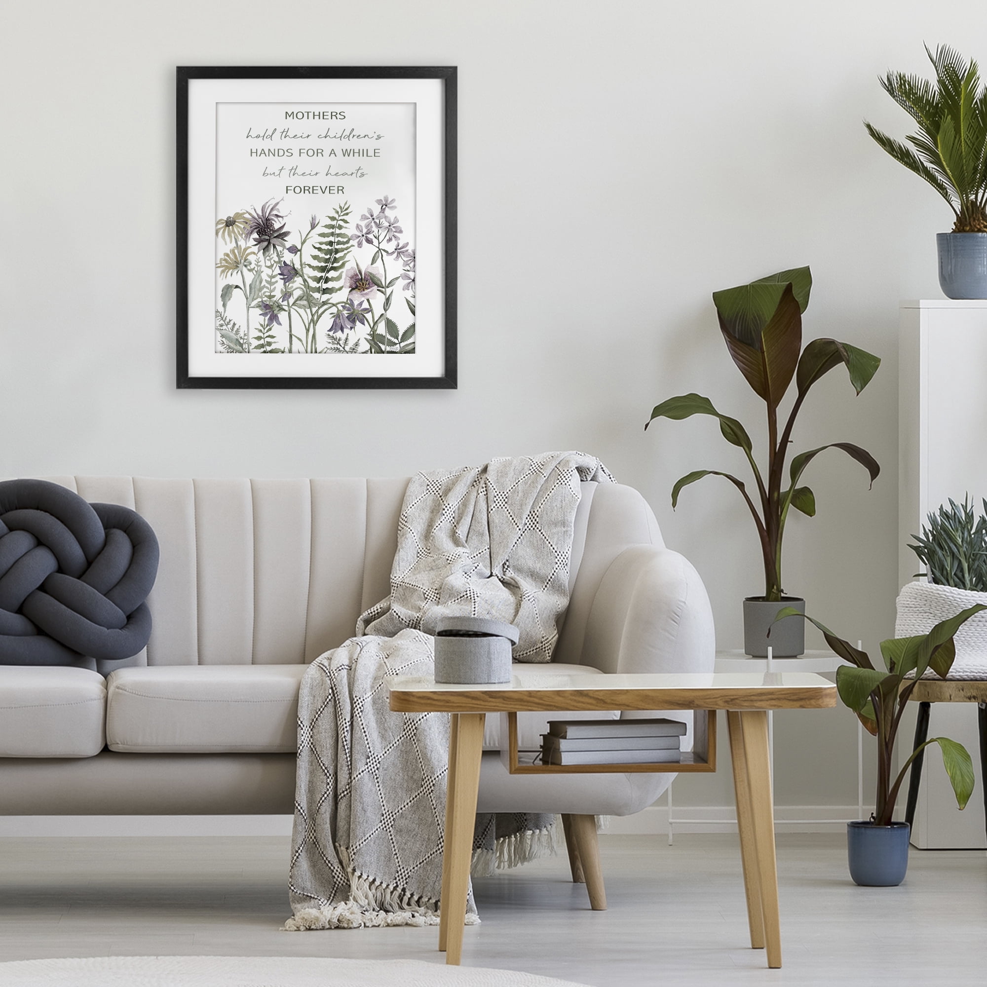Stupell Industries Mother's Hold Parenting Sentiment Black Framed Print Under Glass, design by Cindy Jacobs