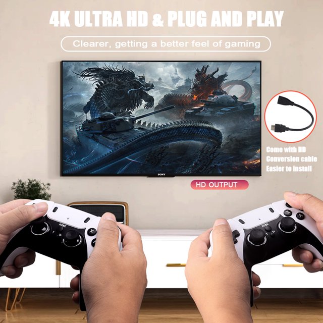 Reproductor de juegos portátil HD 4K 2,4G compatible con expansión de tarjeta TF de 256GB para niños
