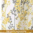 thumbnail image 4 of DriftAway Leah Abstract Floral Blossom Ink Painting Window Curtain Valance Rod Pocket 52" Wx 14"L+2" Header Golden Yellow Gray 1 Pack, 4 of 8
