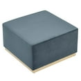 thumbnail image 4 of Accent Chair Ottoman, Blue, Velvet, French Living Lounge Cafe Lobby Hospitality Restaurant, Modern Contemporary Boutique HB36580, 4 of 9