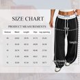 thumbnail image 3 of Women's Wide Leg Track Pants with Pockets, High Waisted Drawstring Sweatpants, Side Stripe Casual Lounge Workout Pants, 3 of 8