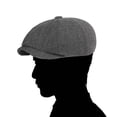 thumbnail image 6 of fenteer Birthday Gift Newsboy Cap Hat Flat Caps for Men Flap Dark Grey, 6 of 8