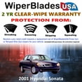 thumbnail image 2 of 2001 Hyundai Sonata Beam Wiper Blades Wipers w/2yr Warranty (Set of 2), 2 of 5