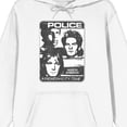 thumbnail image 2 of The Police Synchronicity Tour Long Sleeve White Adult Hooded Sweatshirt-Small, 2 of 7